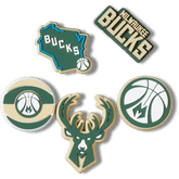 Crocs|NBA Milwaukee Bucks 5 Pack Jibbitz™ charms