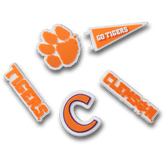 Crocs|Clemson Univ 5 Pack Jibbitz™ charms