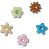 Crocs|Enlighten Flower 5 Pack Jibbitz™ charms