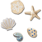 Crocs|Gold Seashell 5 Pack Jibbitz™ charms