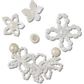 Crocs|White Pearl Beaded 5 Pack Jibbitz™ charms