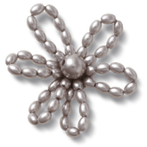 Crocs|Grey Pearl Beaded Daisy Jibbitz™ charms