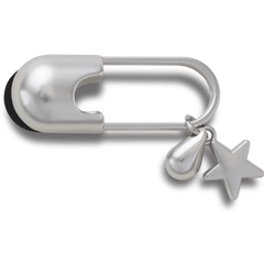 Crocs|Silver Meta Safety Pin Jibbitz™ charms