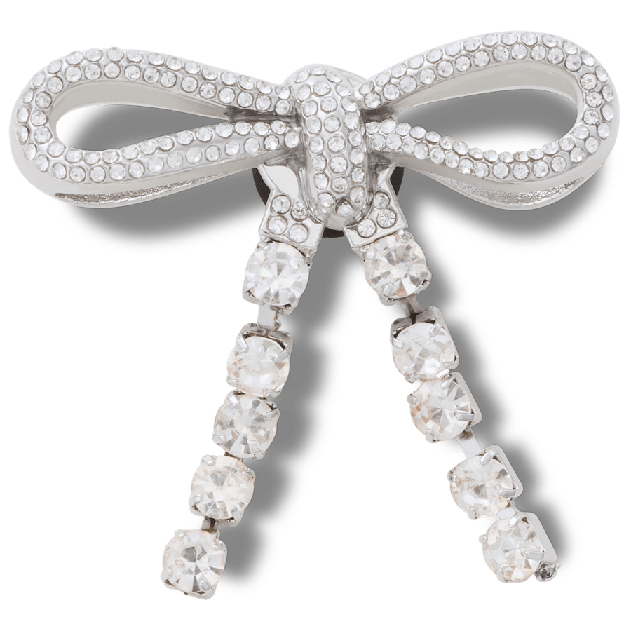 Crocs|Silver Gem Bow Jibbitz™ charms