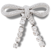 Crocs|Silver Gem Bow Jibbitz™ charms