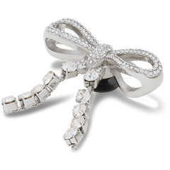 Crocs|Silver Gem Bow Jibbitz™ charms