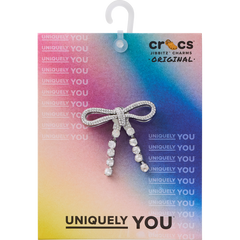 Crocs|Silver Gem Bow Jibbitz™ charms