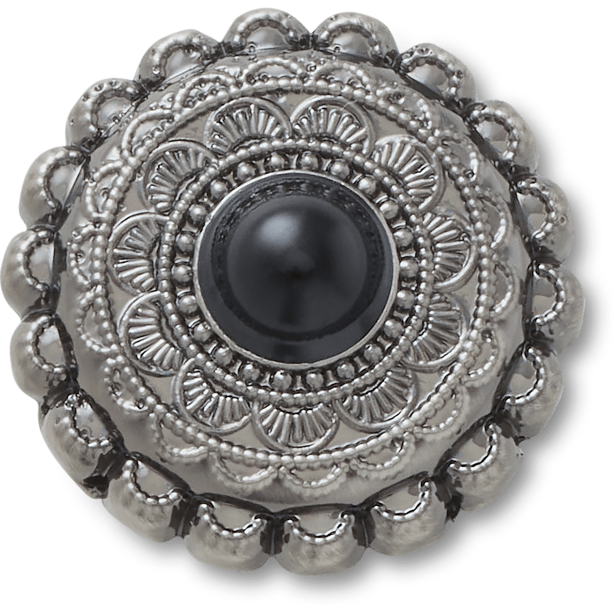 Crocs|Silver and Black Emblem Jibbitz™ charms