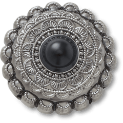 Crocs|Silver and Black Emblem Jibbitz™ charms