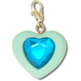 Crocs|Blue Heart Sim Gem Charm Jibbitz Shoe Charm