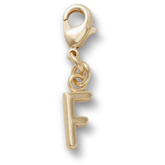 Crocs|Gold Letter F Charm Jibbitz™ charms