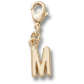 Crocs|Gold Letter M Charm Jibbitz™ charms