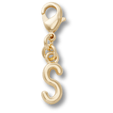Crocs|Gold Letter S Charm Jibbitz™ charms