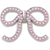 Crocs|Pink Glittery Bow Jibbitz™ charms