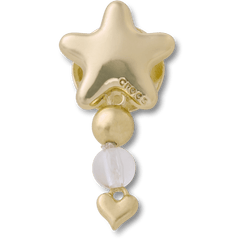 Crocs|Gold Star with Heart Dangle Jibbitz™ charms