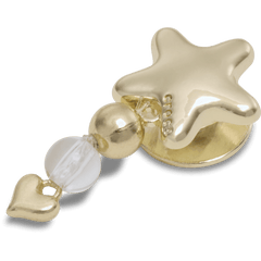 Crocs|Gold Star with Heart Dangle Jibbitz™ charms