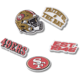 Crocs|NFL San Francisco 49ers 5 Pack Jibbitz Shoe Charm