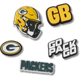 Crocs|NFL Green Bay Packers 5 Pack Jibbitz Shoe Charm
