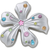 Crocs|Silver Meta Gem Flower Jibbitz™ charms