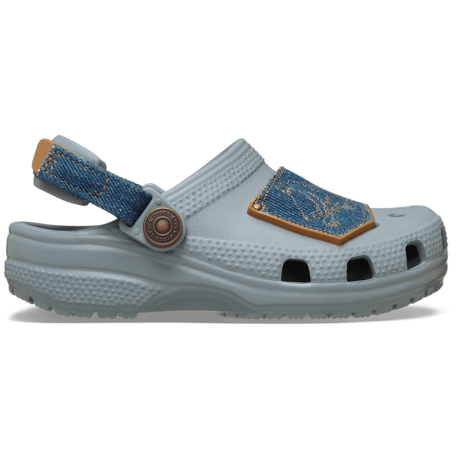 Crocs|Toddler Classic Denim Adjustable Backstrap Clog