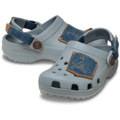 Crocs|Toddler Classic Denim Adjustable Backstrap Clog
