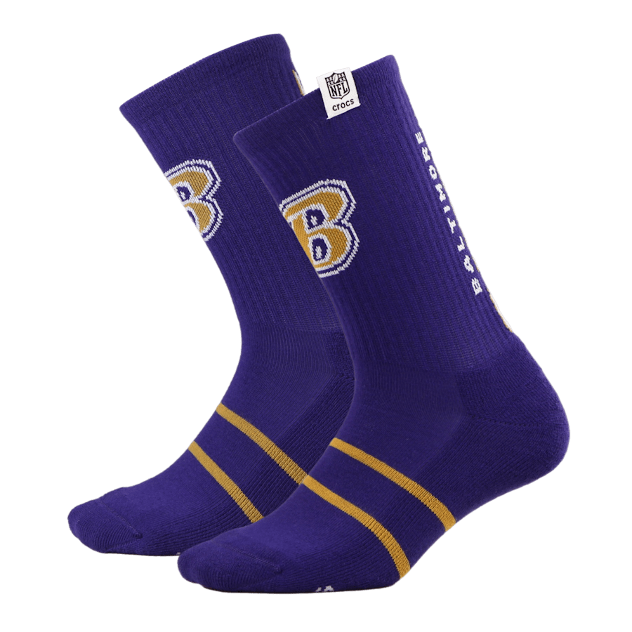 Crocs|NFL Baltimore Ravens Crocs Socks