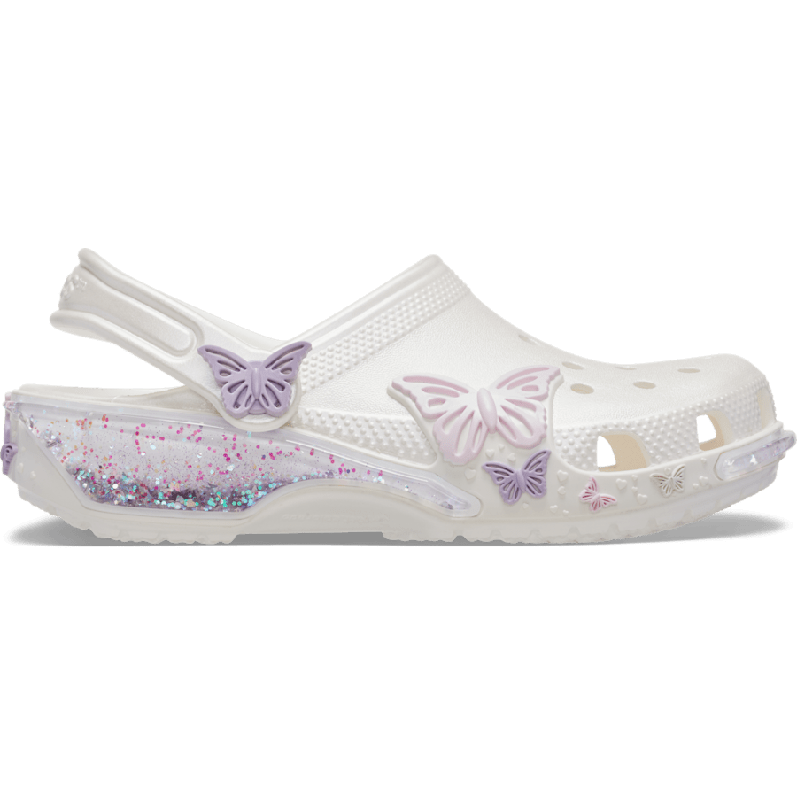 Crocs|Toddler Classic Butterfly Sparkle Shaker Clog