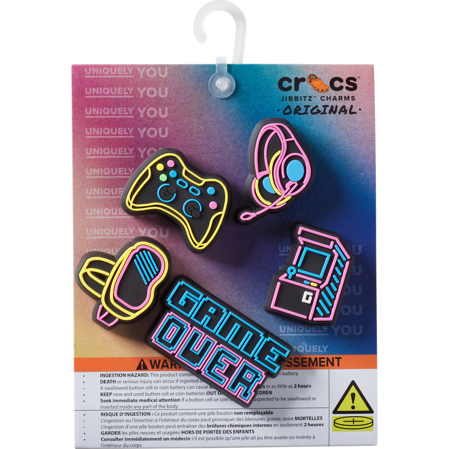 Crocs|Lights Up Neon Gamer 5 Pack Jibbitz™ charms