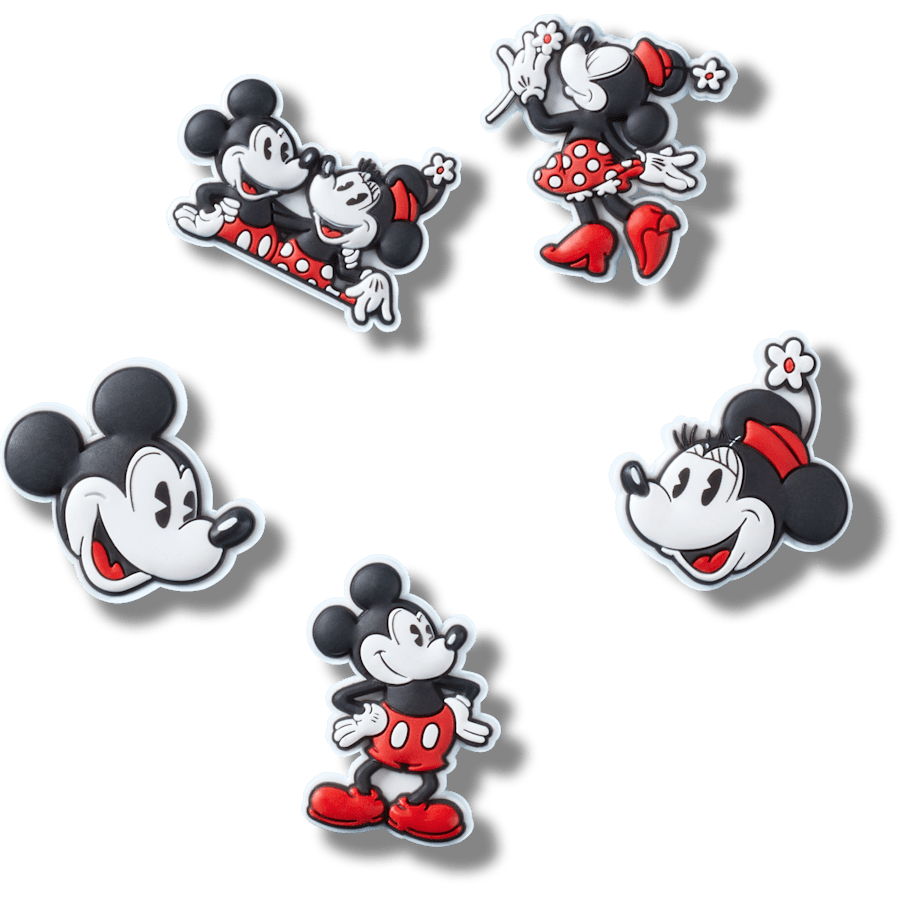 Crocs|Mickey and Minnie PVC 5 Pack Jibbitz™ charms