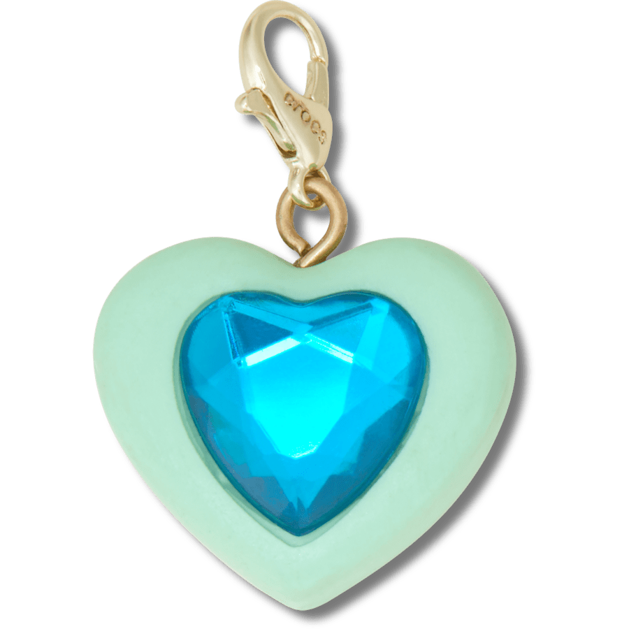 Crocs|Blue Heart Sim Gem Charm Jibbitz Shoe Charm