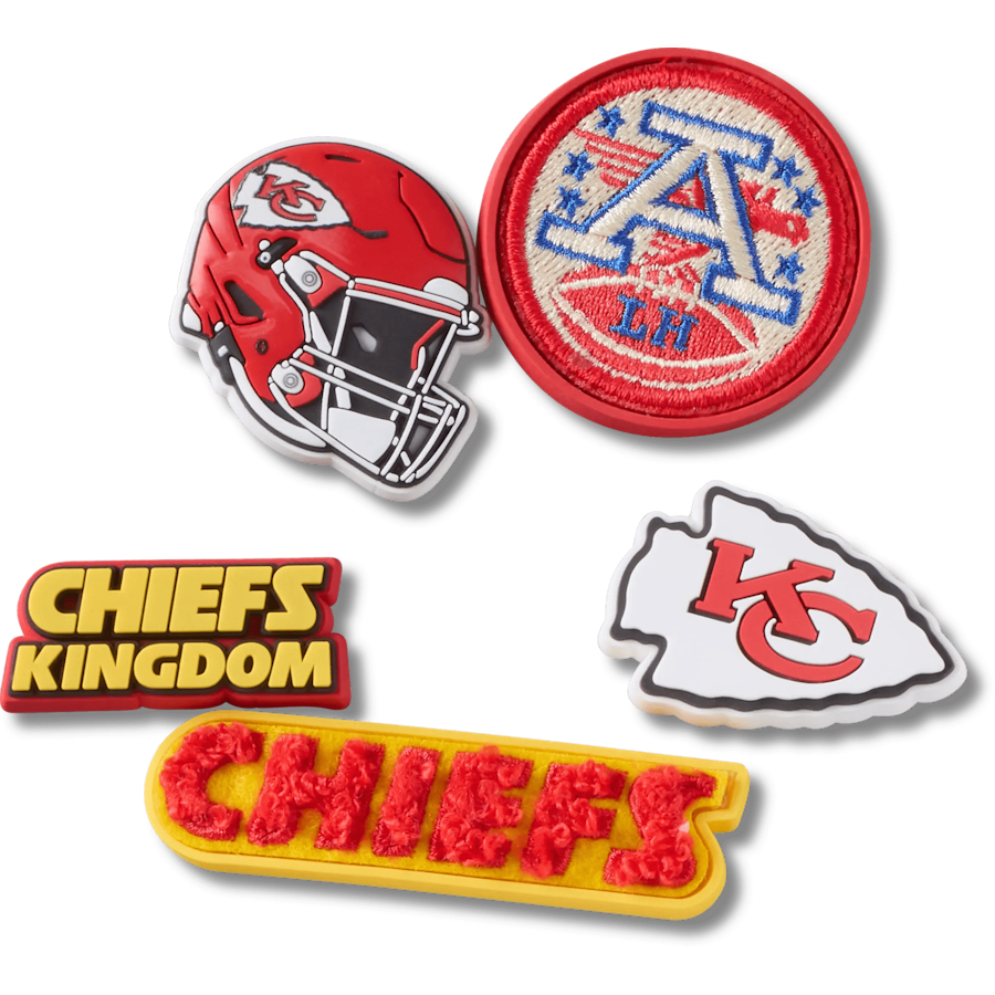 Crocs|NFL Kansas City Chiefs 5 Pack Jibbitz Shoe Charm