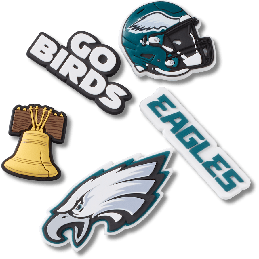 Crocs|NFL Philadelphia Eagles 5 Pack Jibbitz Shoe Charm