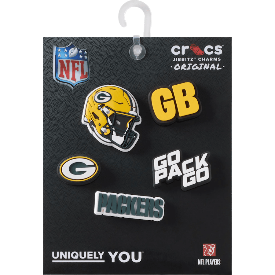 Crocs|NFL Green Bay Packers 5 Pack Jibbitz Shoe Charm