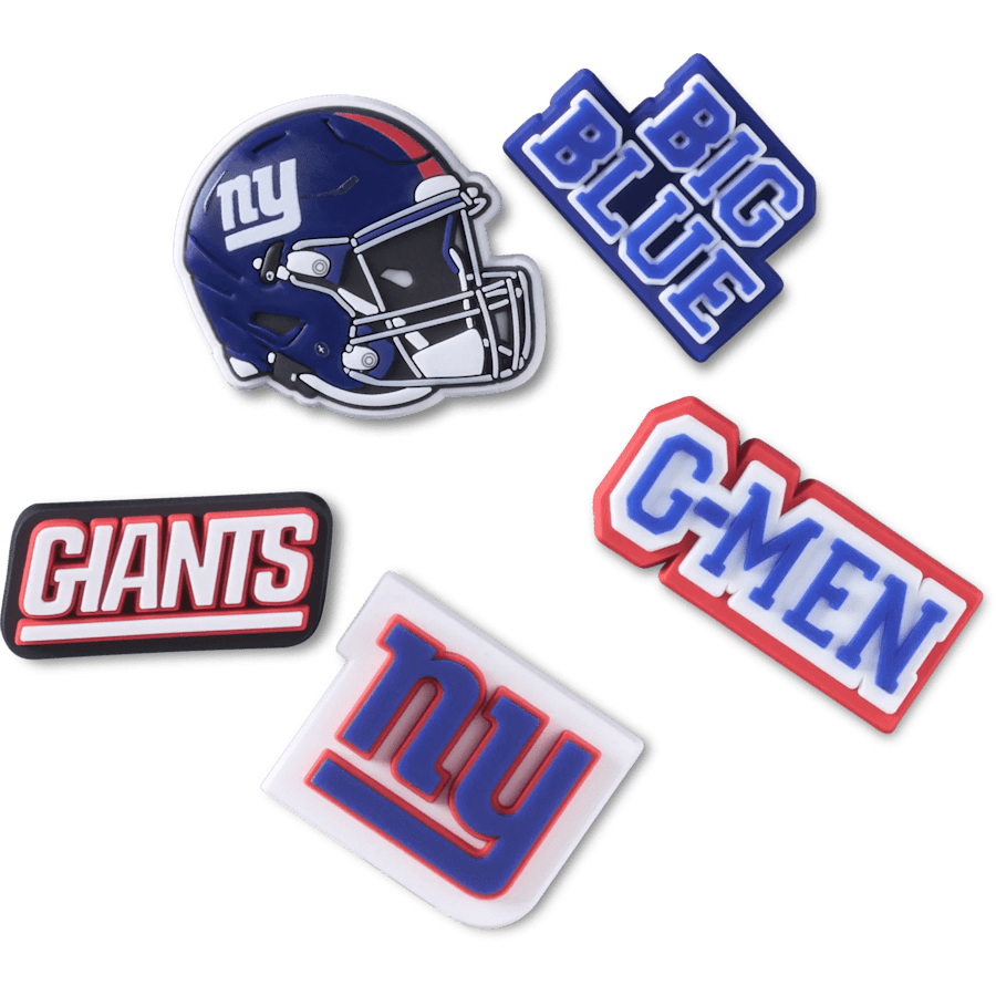 Crocs|NFL New York Giants 5 Pack Jibbitz Shoe Charm