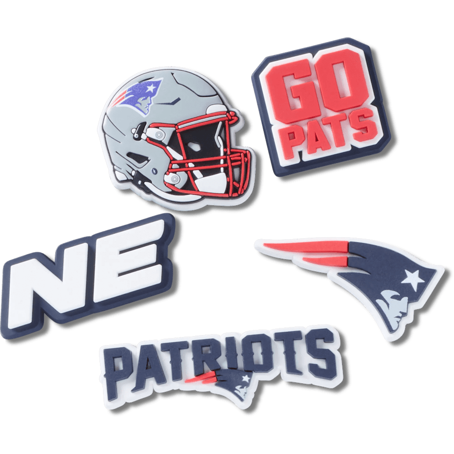 Crocs|NFL New England Patriots 5 Pack Jibbitz Shoe Charm