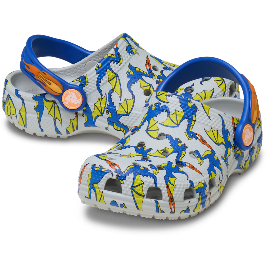 Crocs|Toddler Classic Dragon Graphic Clog