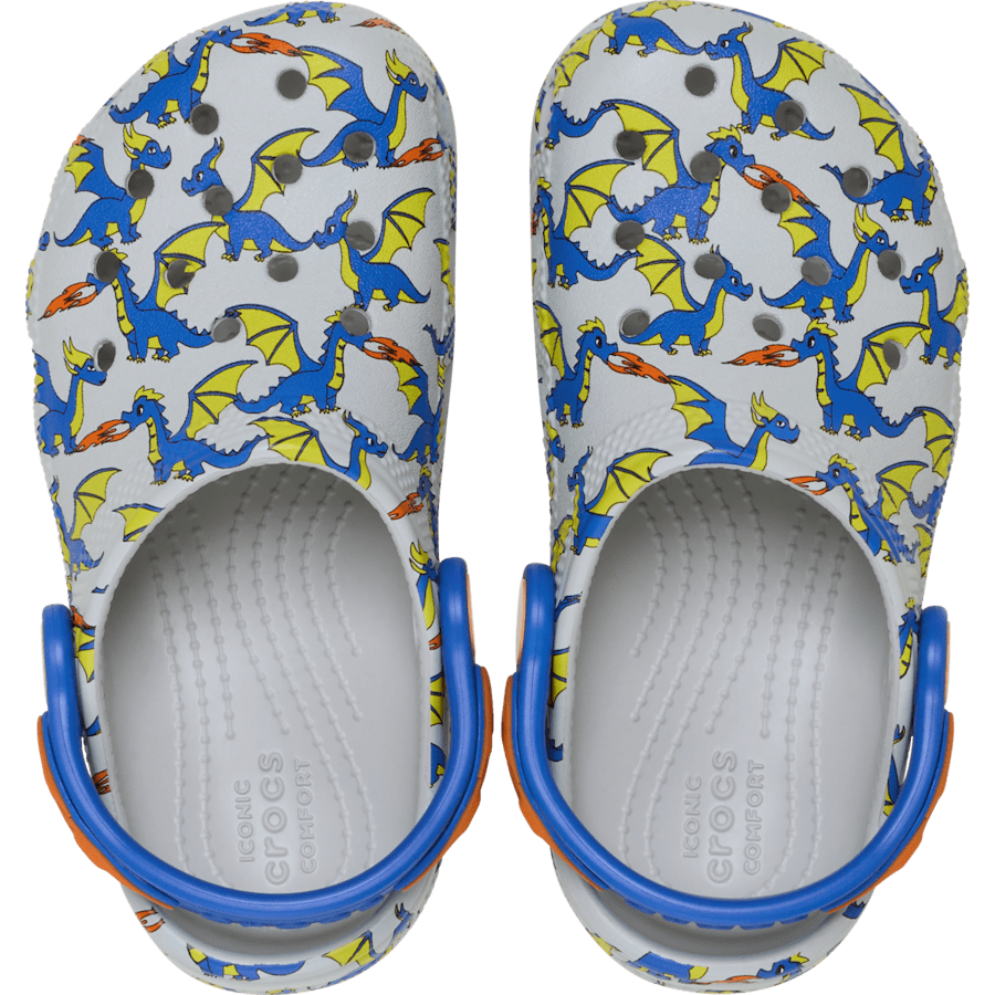Crocs|Toddler Classic Dragon Graphic Clog