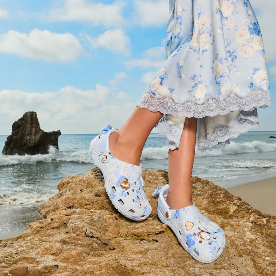 Crocs|LoveShackFancy Blue Classic Clog