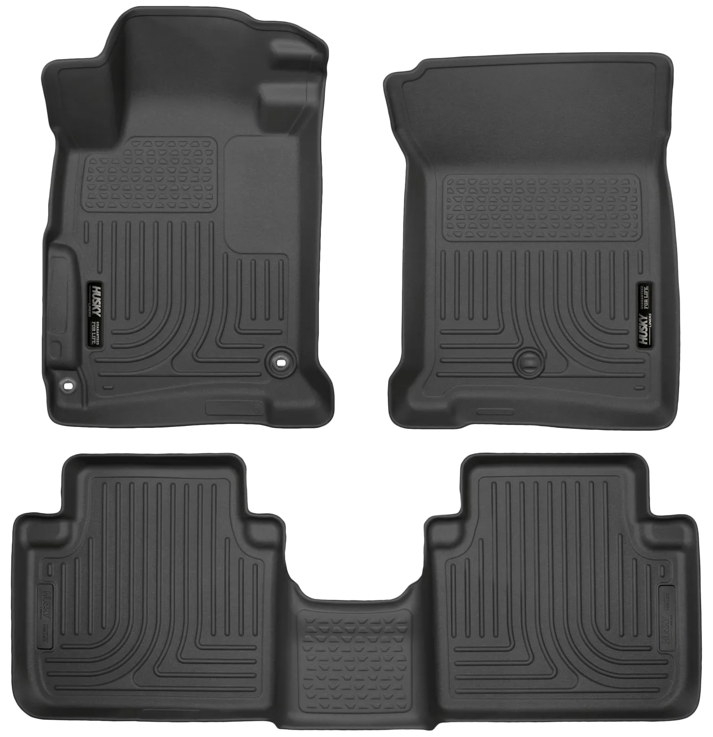 2013-2016 Honda Accord Sedan Front & 2nd Seat Floor Liners - Black