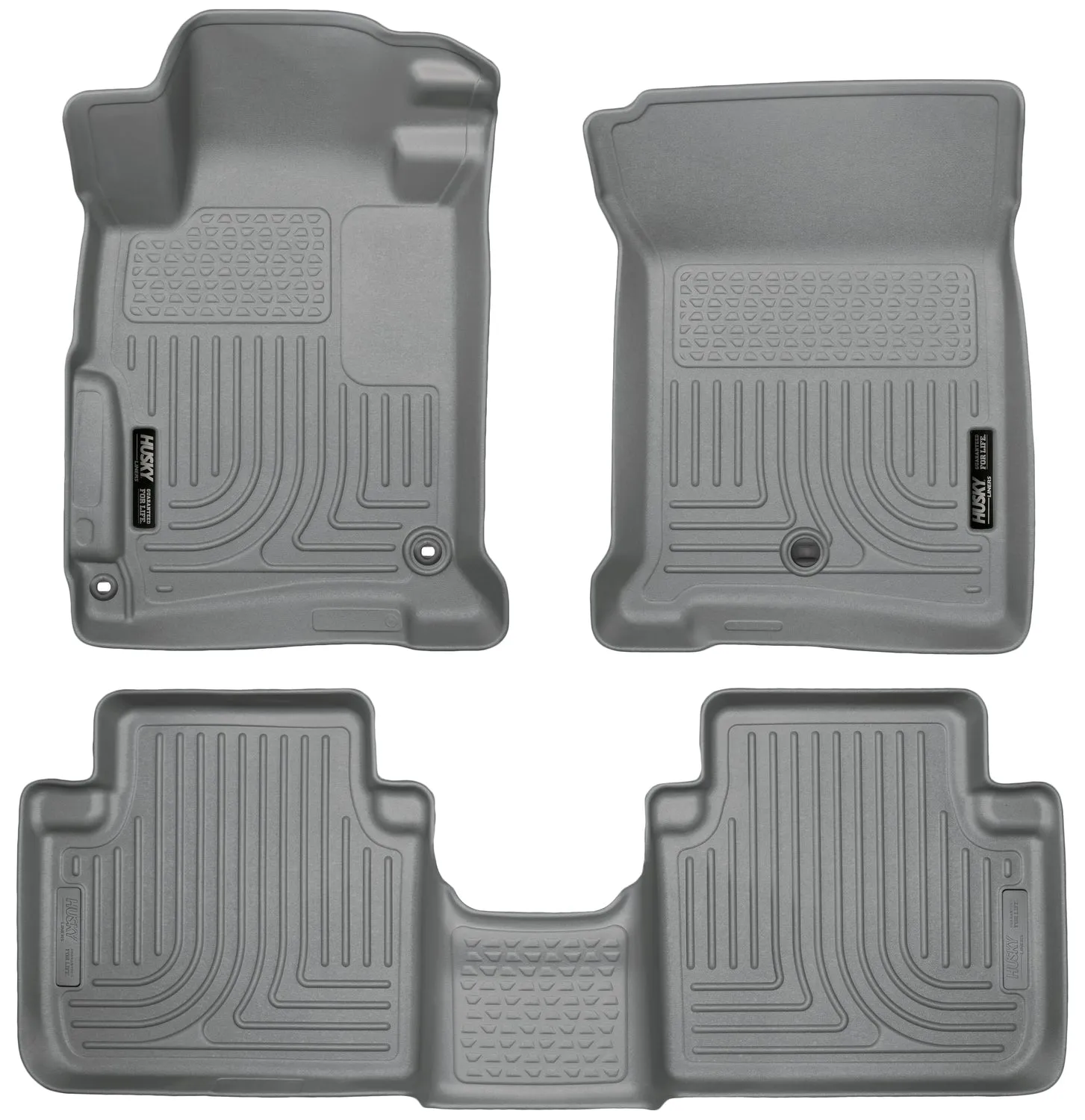 2013-2016 Honda Accord Sedan Front & 2nd Seat Floor Liners - Grey