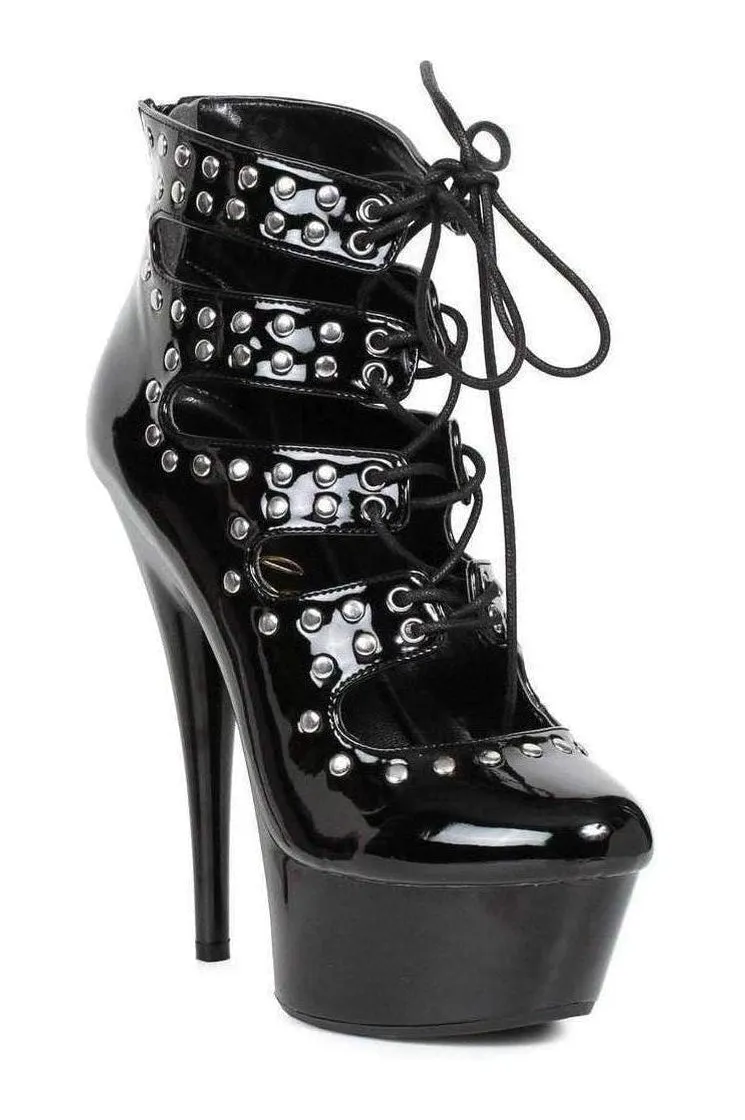 609-RAMONA Ankle Boots  | Black Patent