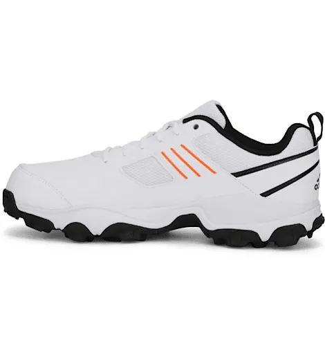 Adidas Crihase White/Orange Cricket Shoes