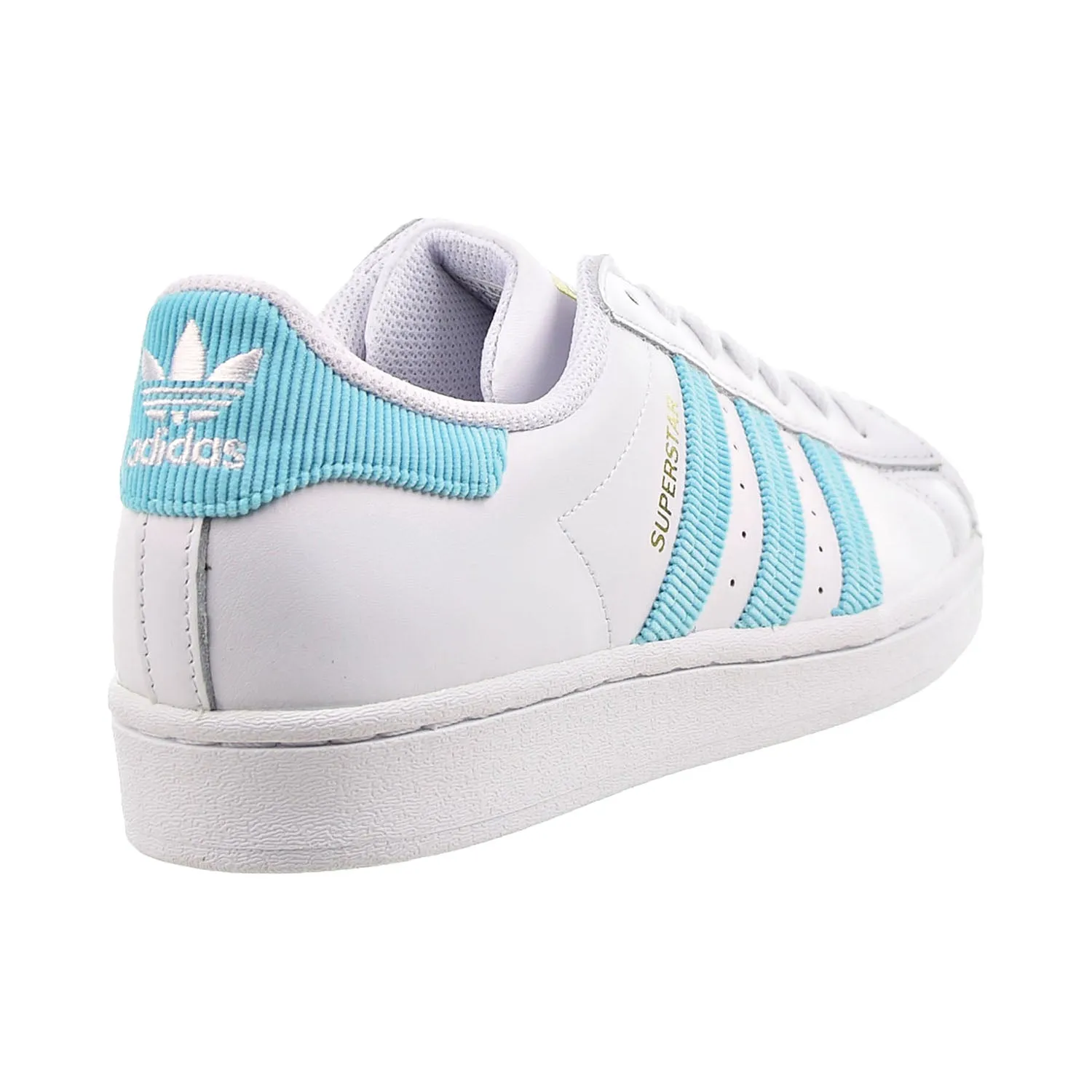 Adidas Superstar Men's Shoes Cloud White-Pulse Aqua-Gold Metallic