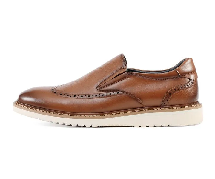 Amali Clyde Hybrid Slip On Shoes Men’s Vegan Leather Cognac