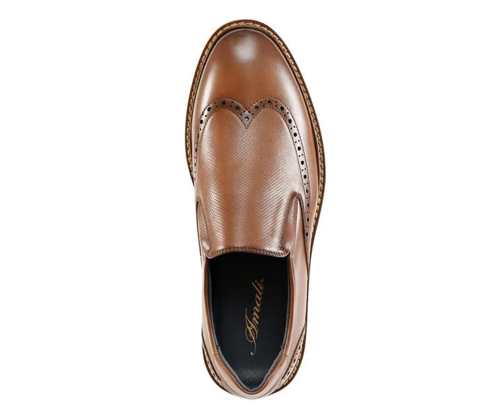 Amali Clyde Hybrid Slip On Shoes Men’s Vegan Leather Cognac