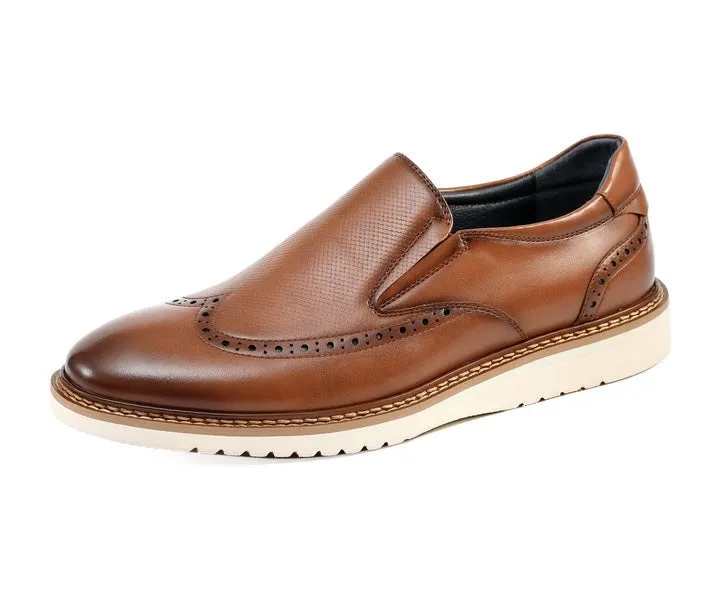 Amali Clyde Hybrid Slip On Shoes Men’s Vegan Leather Cognac