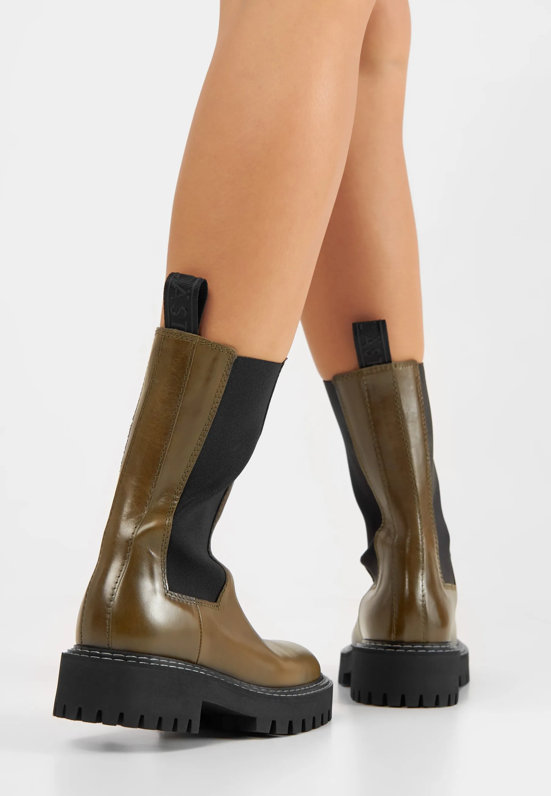 Angie Chelsea Olive Boots