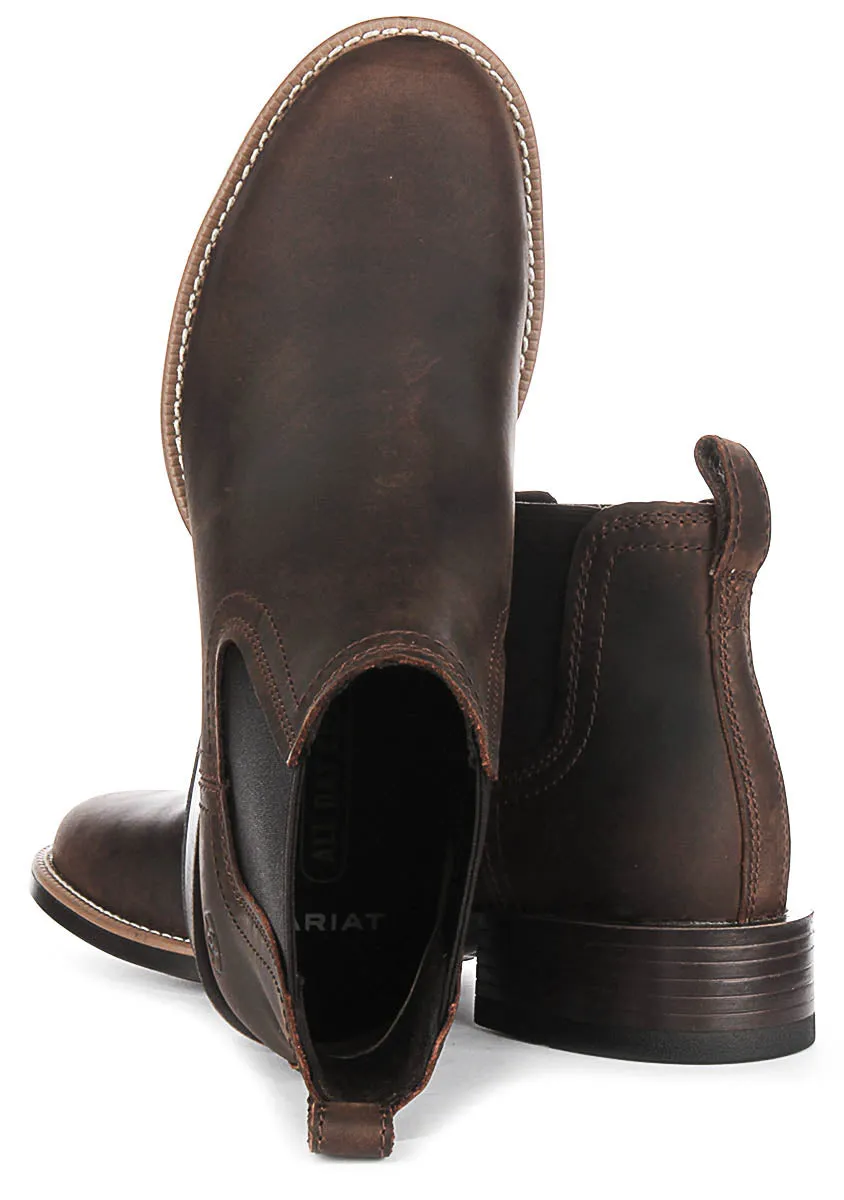 Ariat Booker Ultra Round Chelsea In Brown For Men