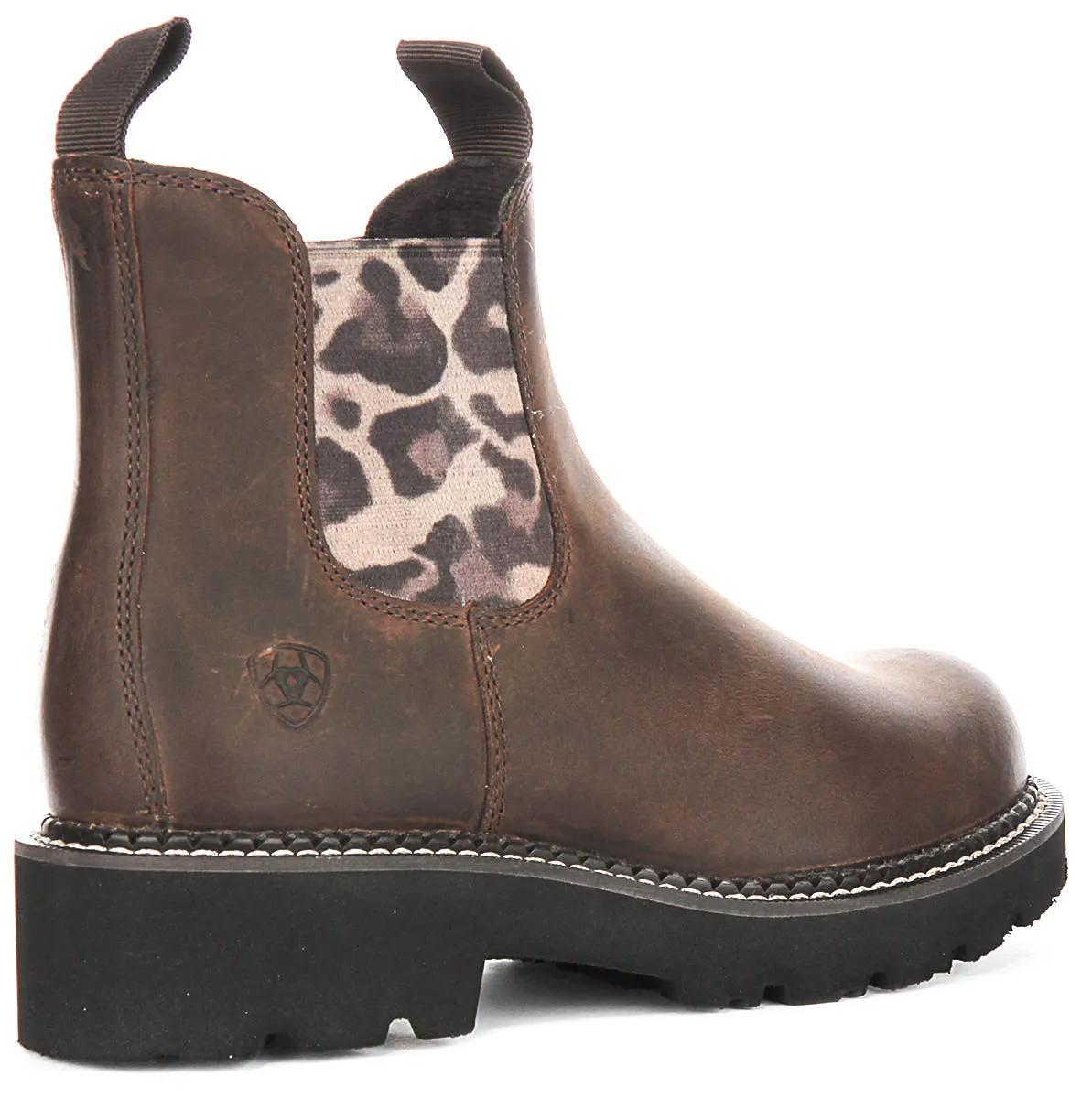 Ariat Fatbaby Chelsea In Tan Leopard For Women