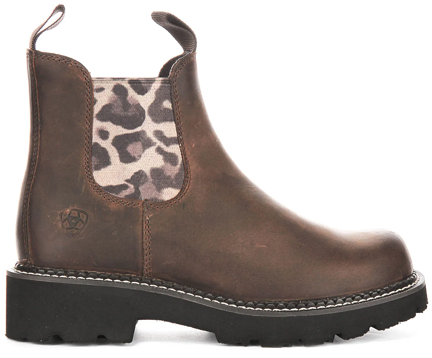 Ariat Fatbaby Chelsea In Tan Leopard For Women